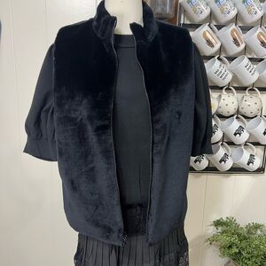 Black Faux Women's Vest